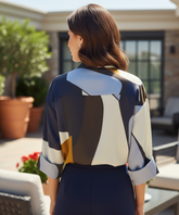Camisa Oversized Feminina Estampada Elegante | Lina